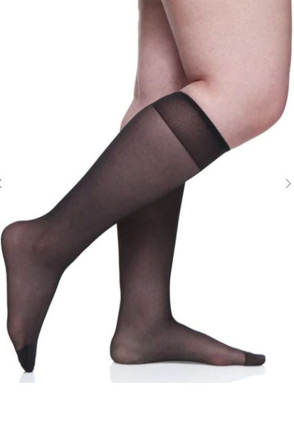 Queen All Day Sheer Knee High with Sandalfoot Toe
