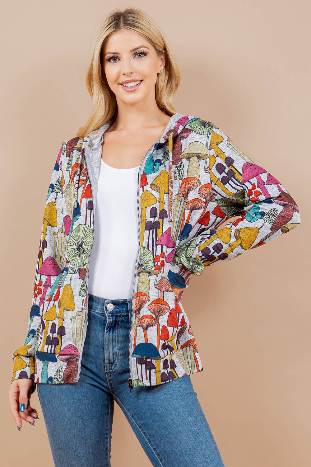 Mushroom Mood Zip Hoodie