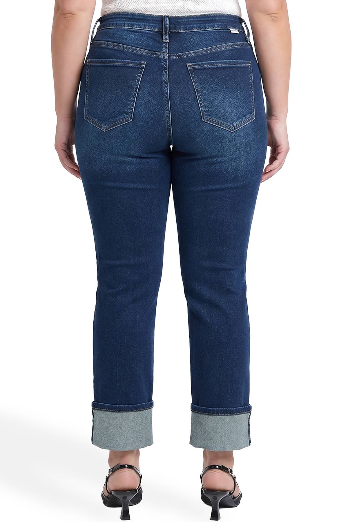 Plus Dylan Cuffed Straight Leg Jeans-ZP060500