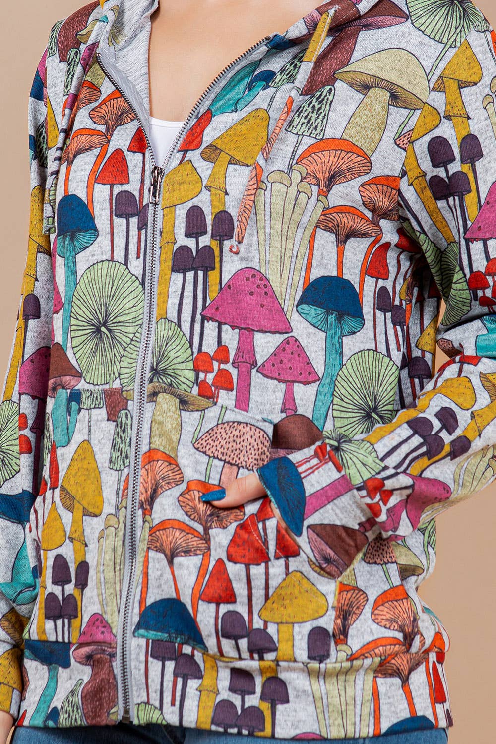 Mushroom Mood Zip Hoodie