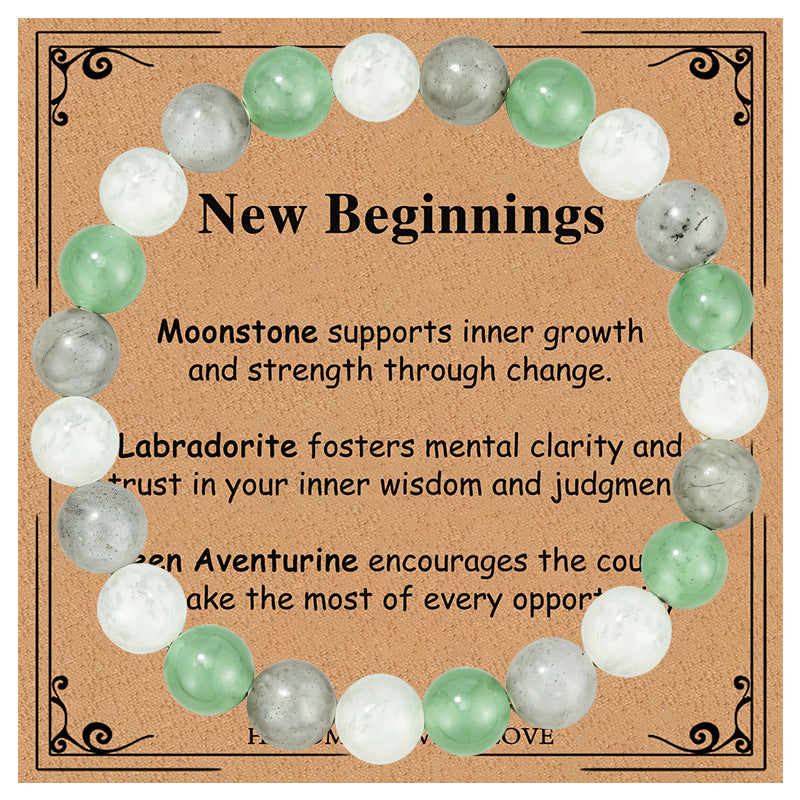 New Beginnings Beaded Stretch Bracelet