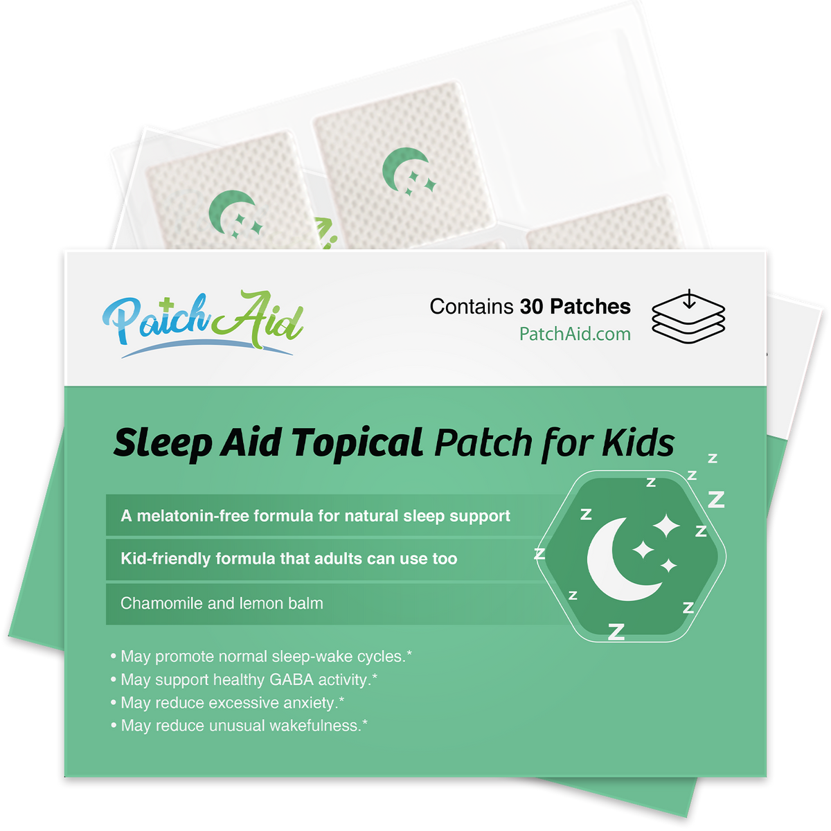 Kids Sleep Aid Patch - Melatonin-Free Calm & Rest Support