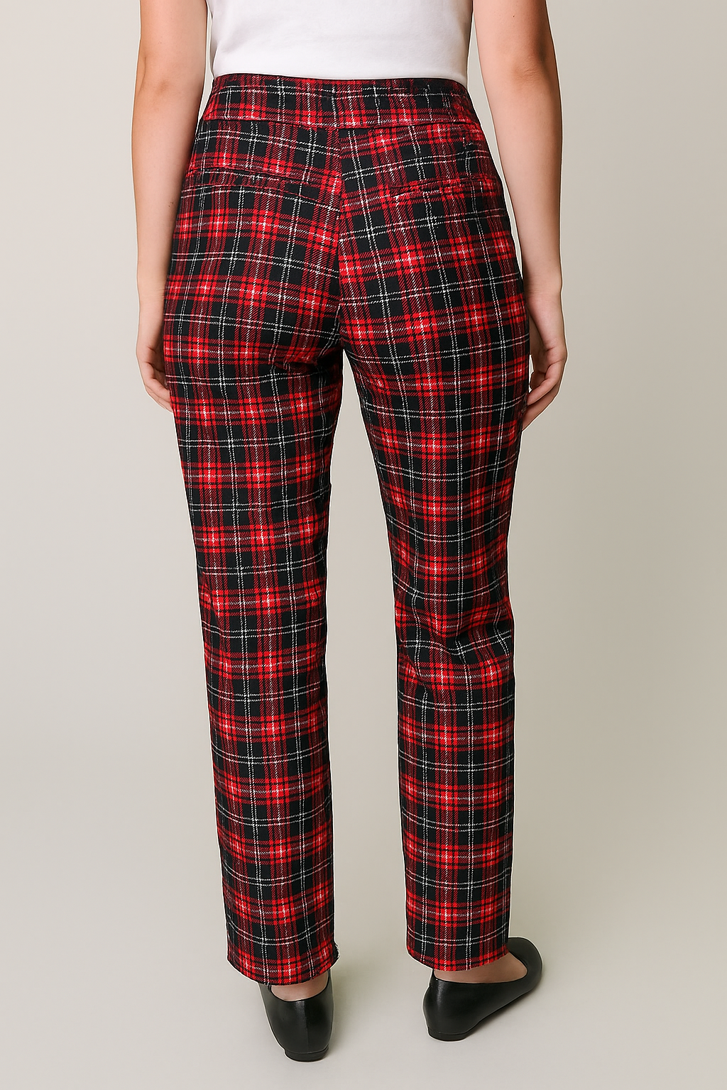 The Fiona Millennium Pant – Red Plaid with Pockets Sizes 1X-3X