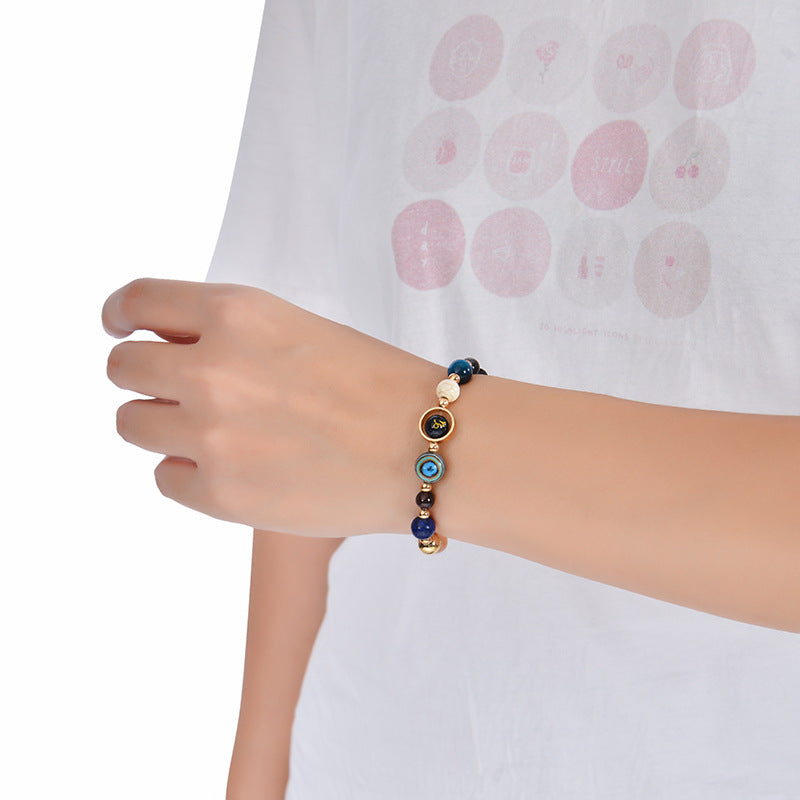 Solar System Zodiac Beaded Stretch Bracelet