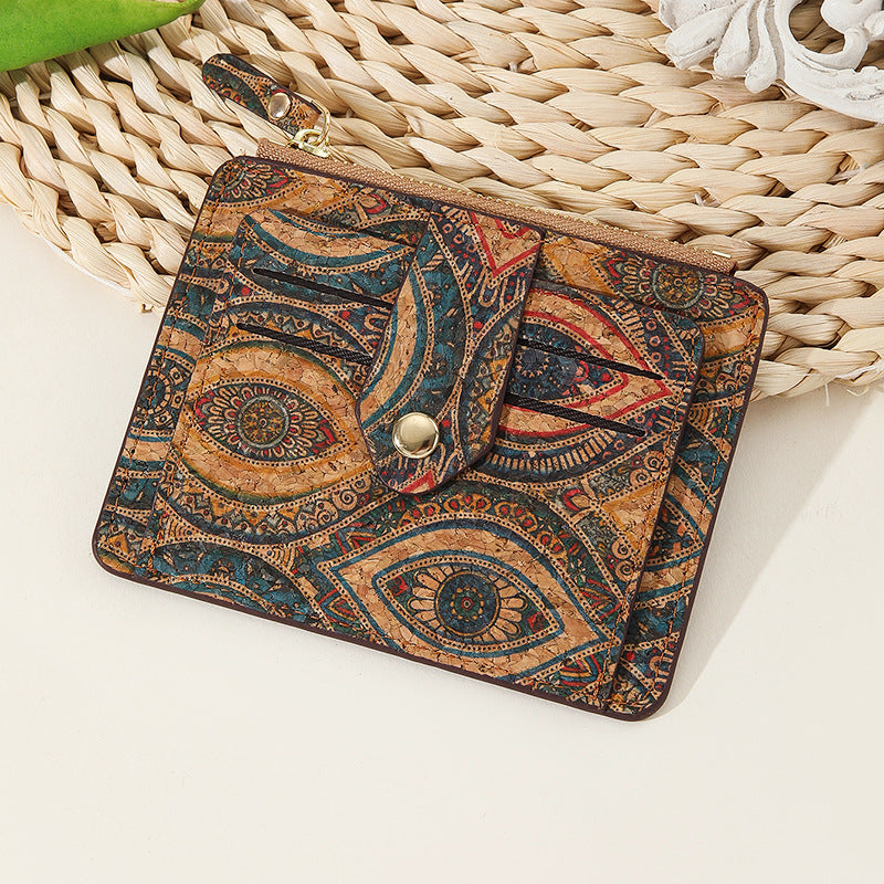 Boho Cork Card Holder & Zipper Coin Purse