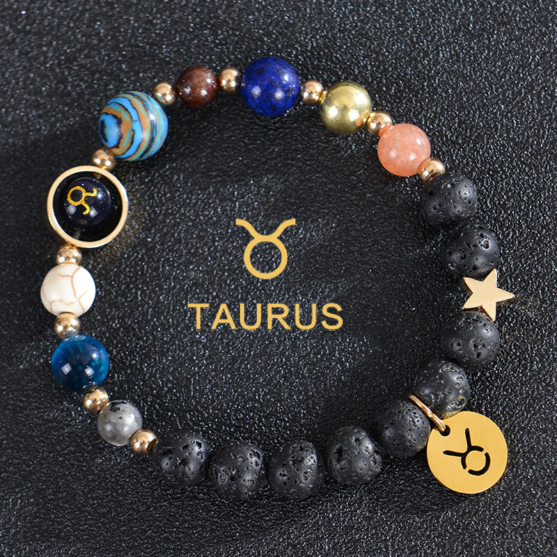 Solar System Zodiac Beaded Stretch Bracelet
