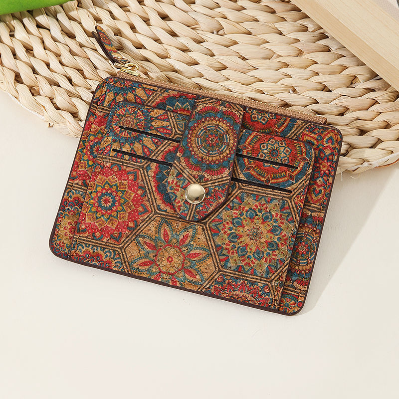 Boho Cork Card Holder & Zipper Coin Purse