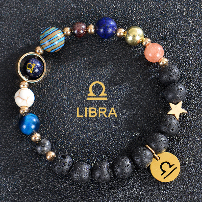 Solar System Zodiac Beaded Stretch Bracelet