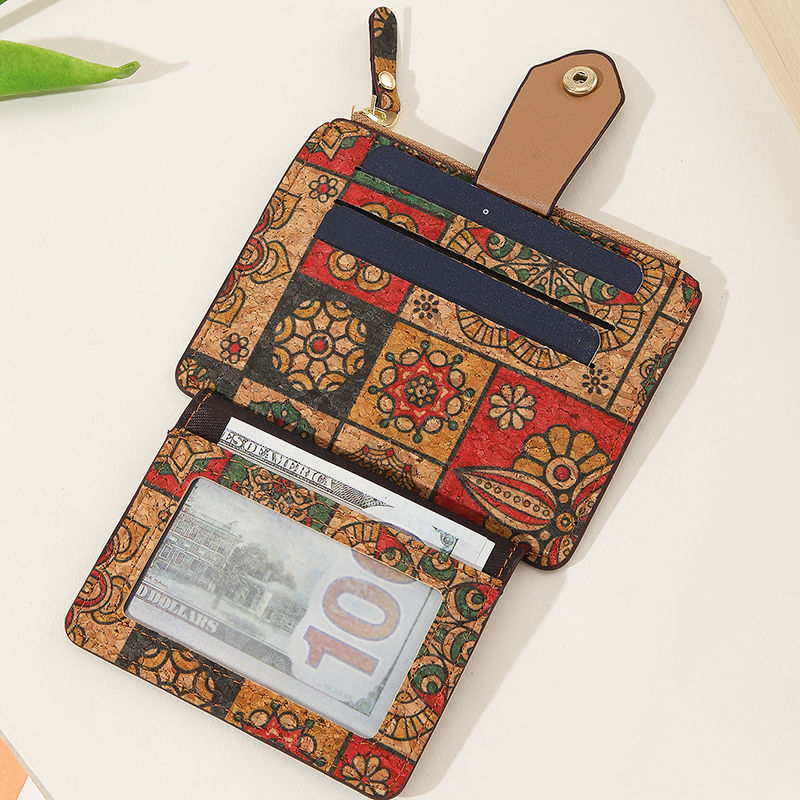 Boho Cork Card Holder & Zipper Coin Purse