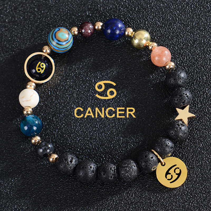 Solar System Zodiac Beaded Stretch Bracelet