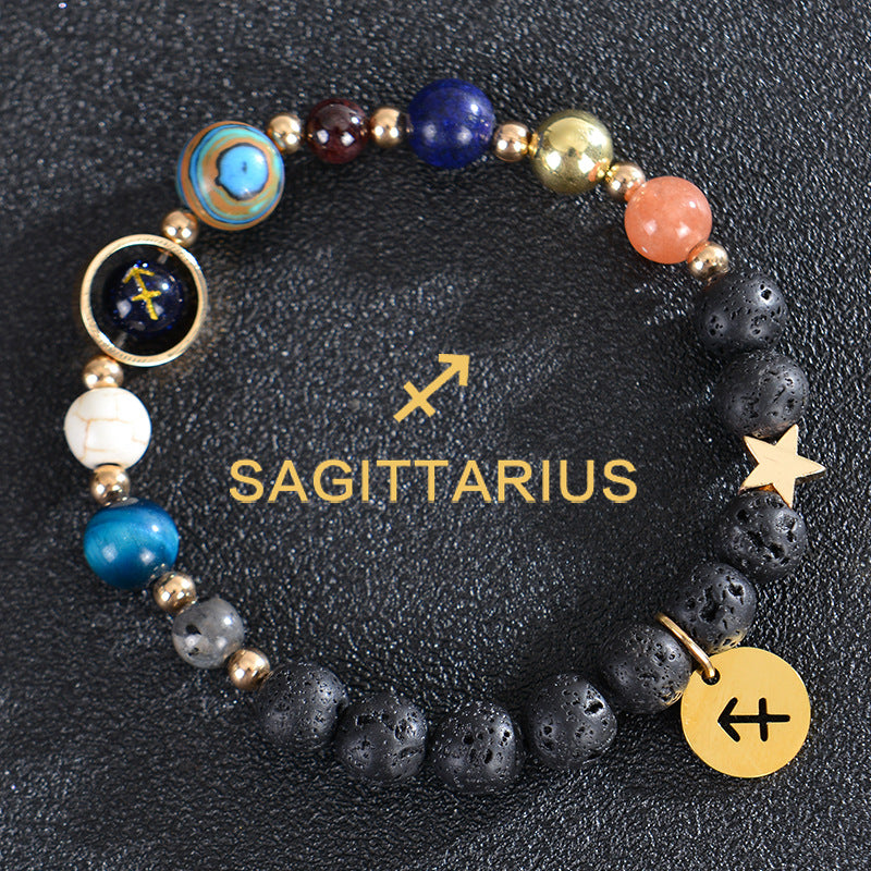 Solar System Zodiac Beaded Stretch Bracelet