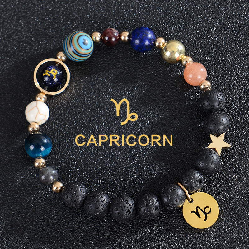 Solar System Zodiac Beaded Stretch Bracelet