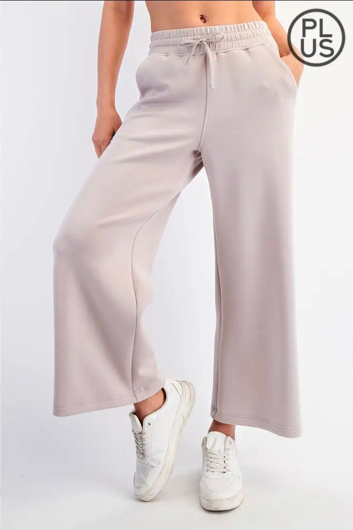 Soft Cropped Scuba Pants for Women