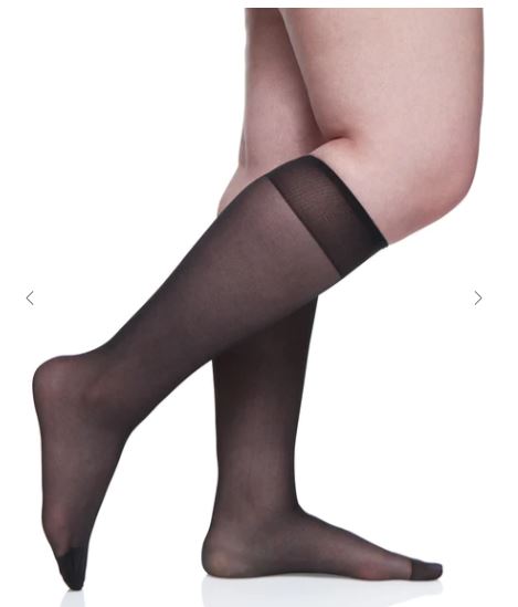 Queen All Day Sheer Knee High with Sandalfoot Toe
