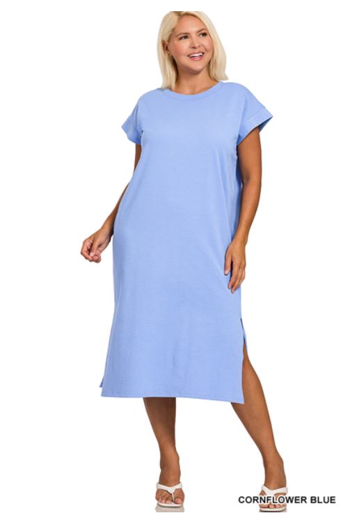 Women’s Cotton Midi T-Shirt Dress
