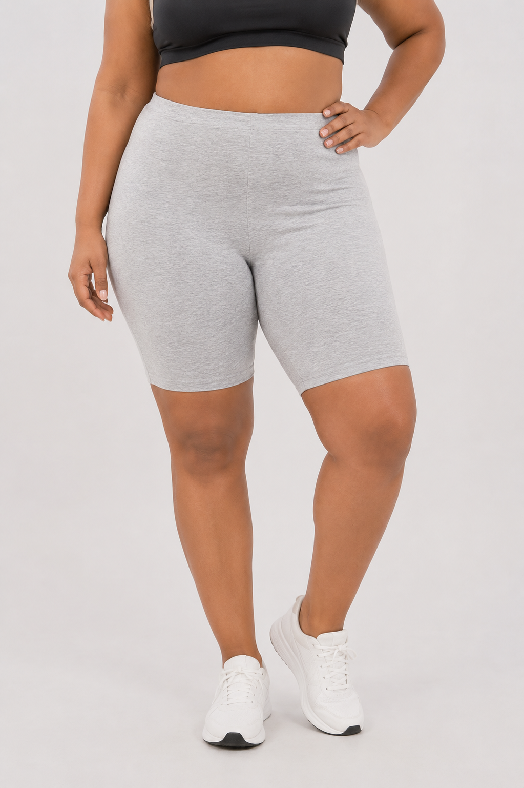 Women's Cotton Bike Shorts with Stretch | Plus Size