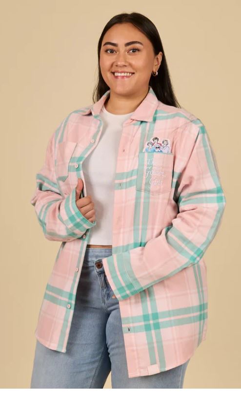 Golden Girls Flannel – “Thank You for Being a Friend” Plaid Shirt