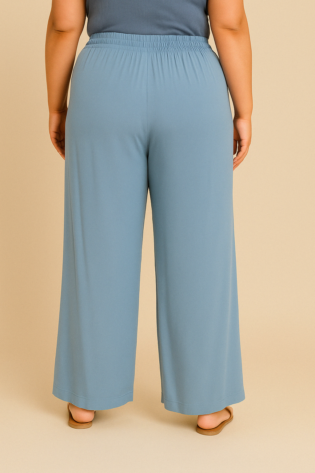 Plus Size/Mid Size Chambray Beachy Pants