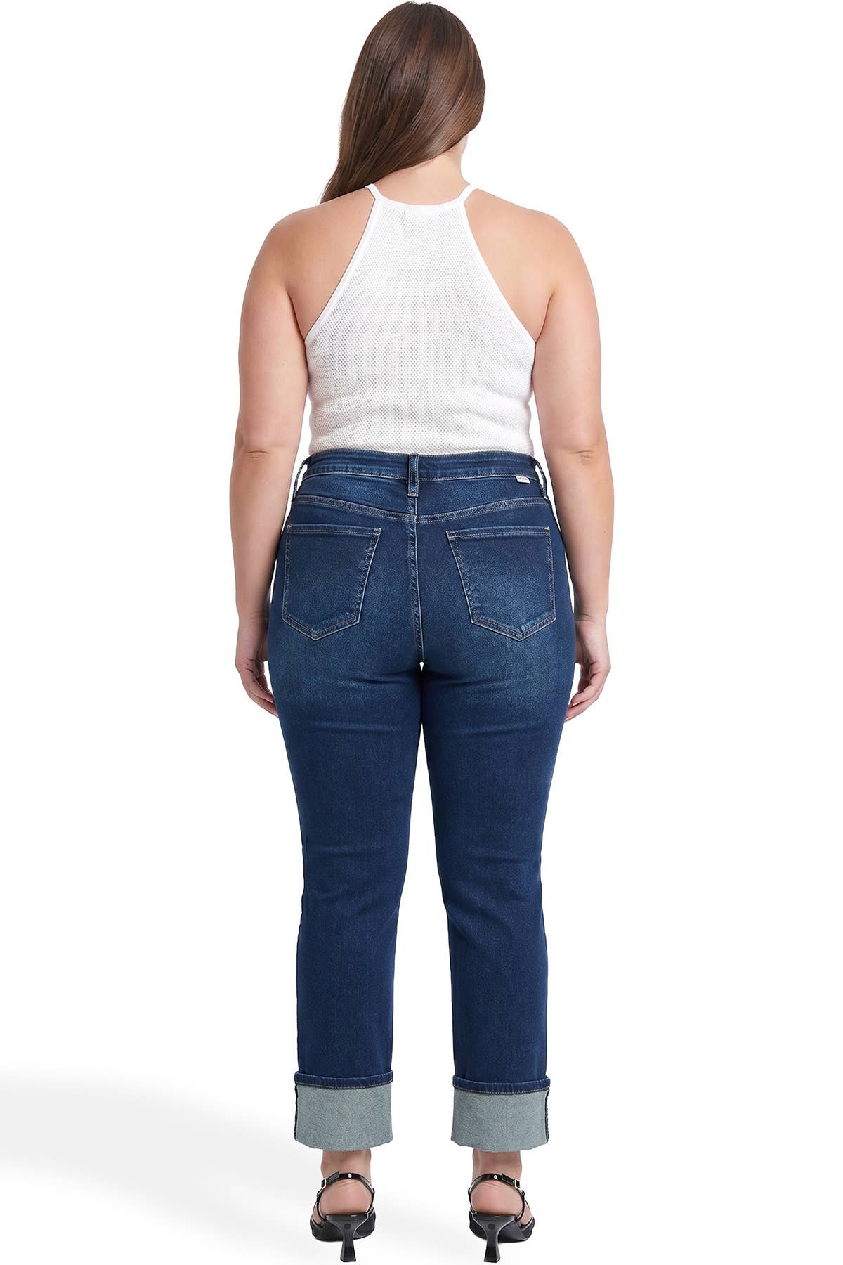 Plus Dylan Cuffed Straight Leg Jeans-ZP060500