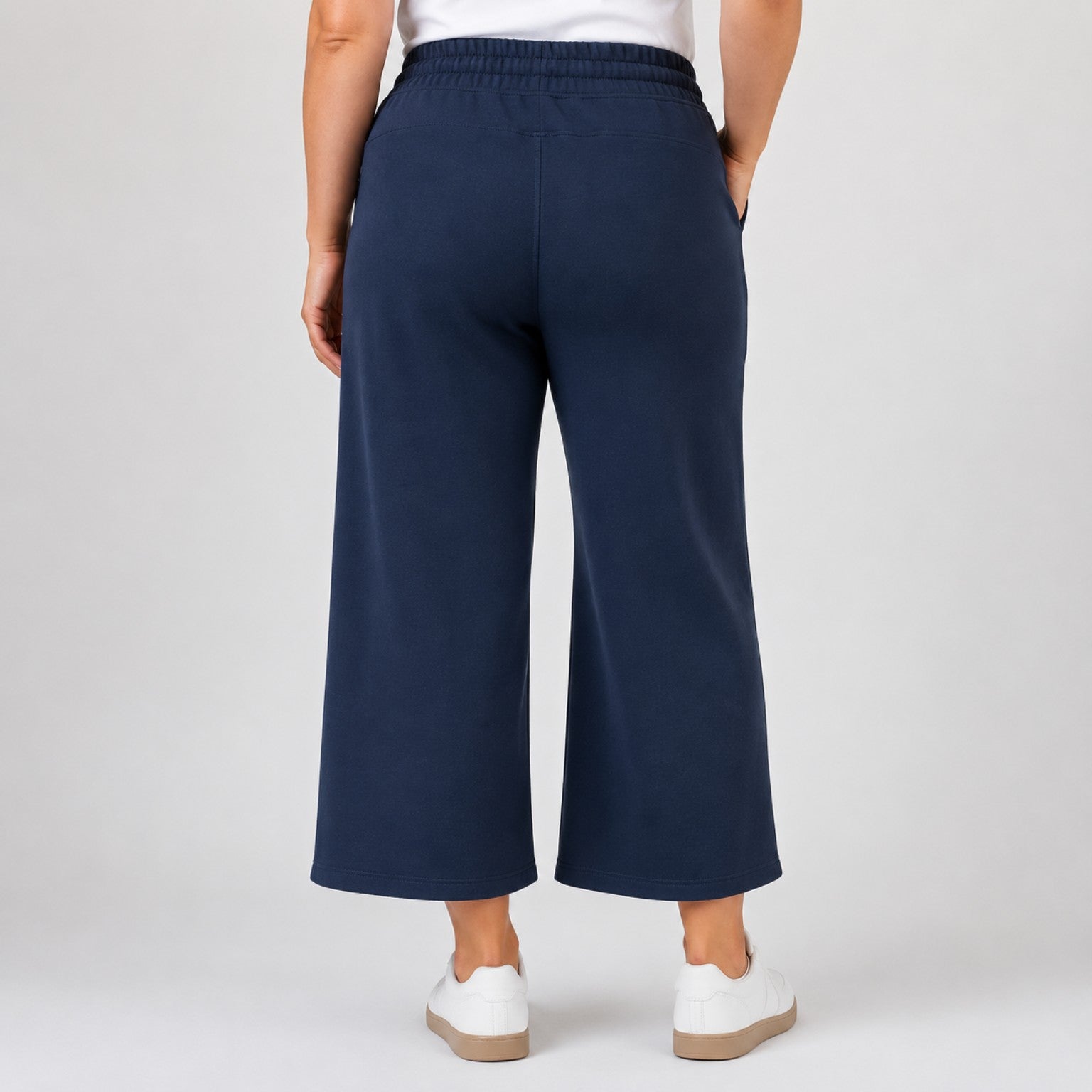 Fall Cropped Wide Leg Scuba Pants | High-Rise Pull-On Pants
