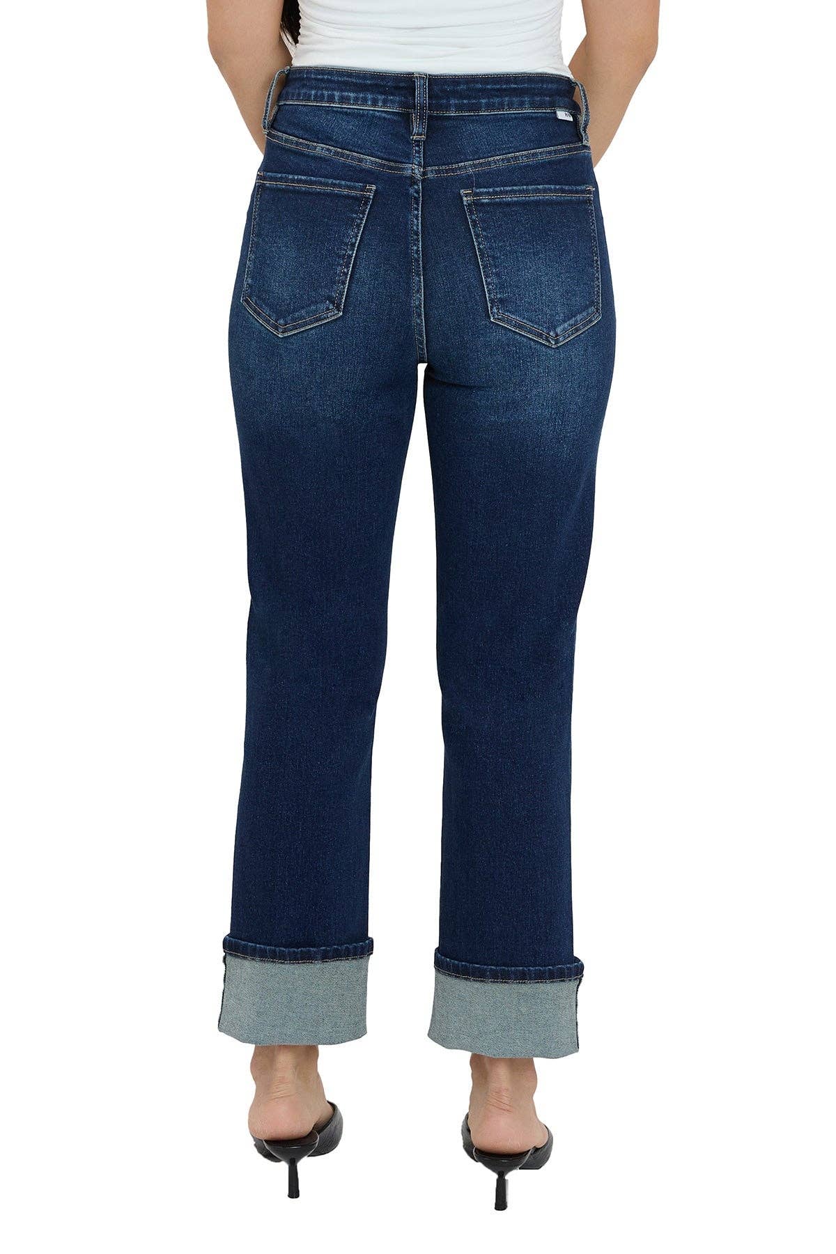 Dylan Cuffed Straight Leg Jeans-RP060500