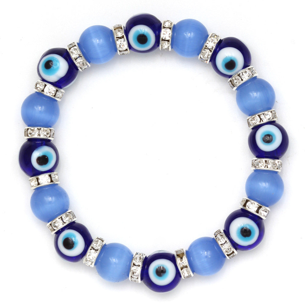 Blue Evil Eye Beaded Stretch Bracelet – 4 Styles