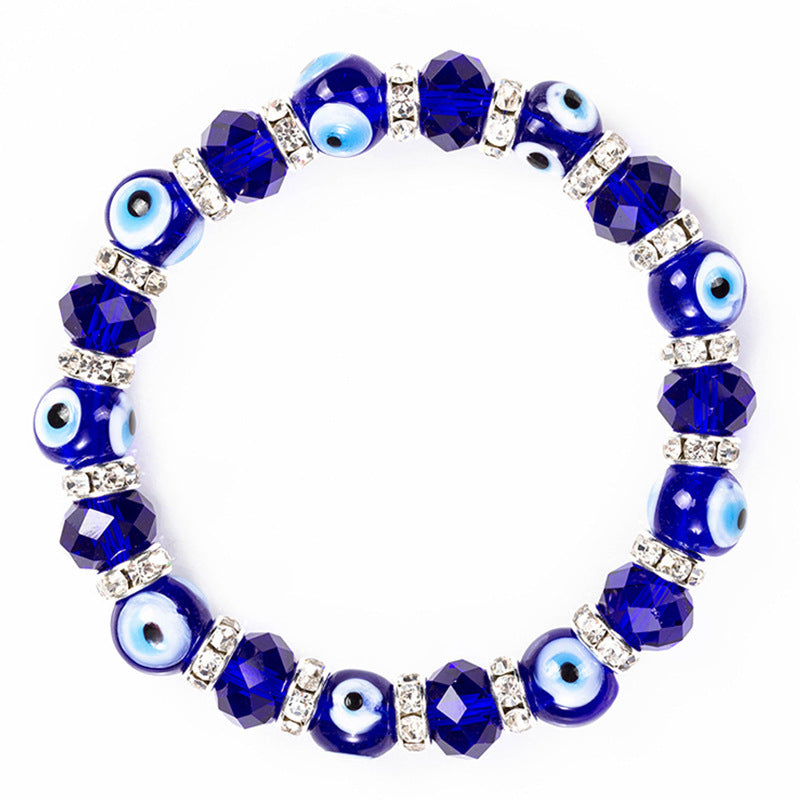 Blue Evil Eye Beaded Stretch Bracelet – 4 Styles