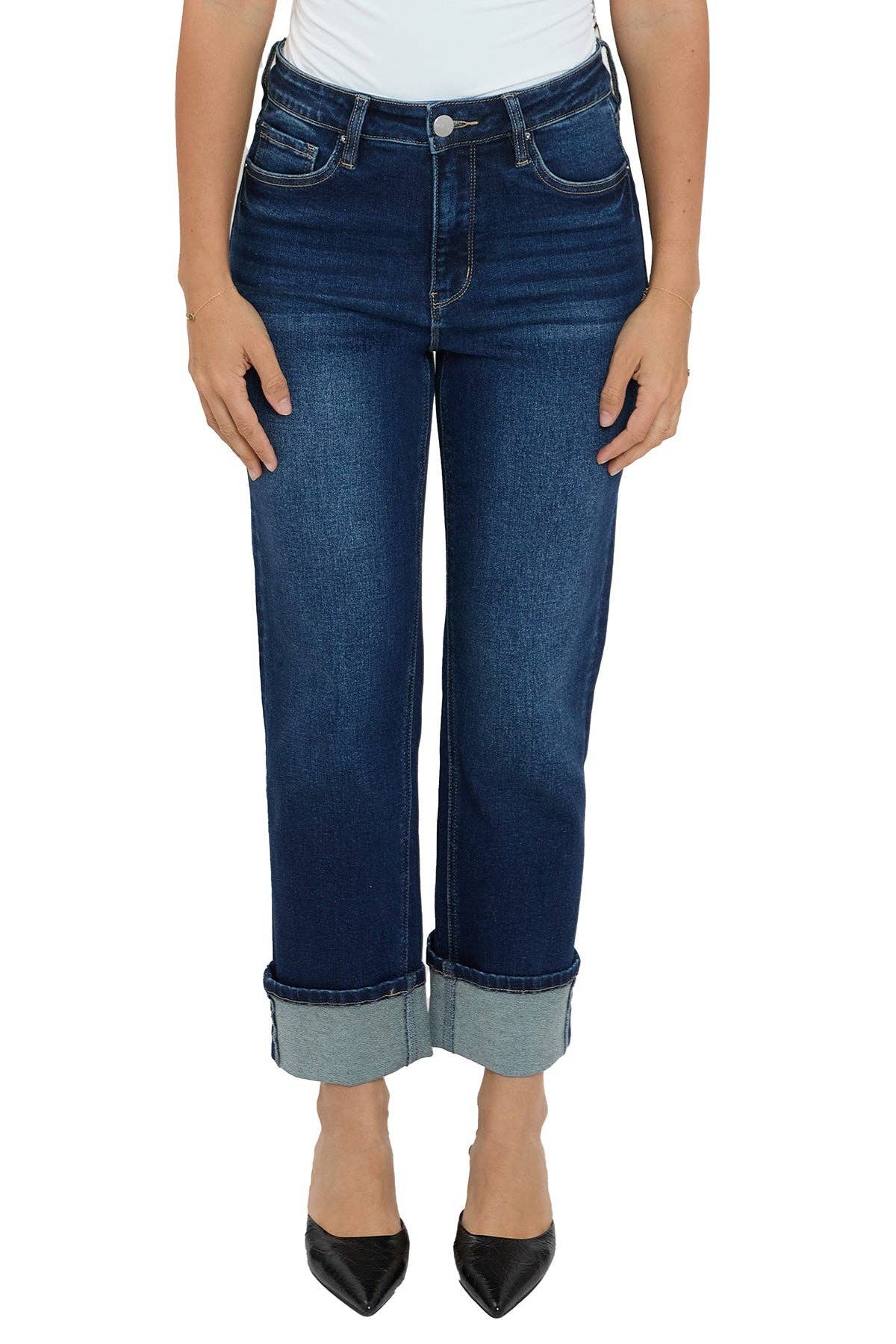 Dylan Cuffed Straight Leg Jeans-RP060500