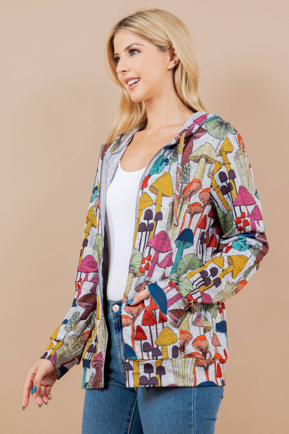 Mushroom Mood Zip Hoodie