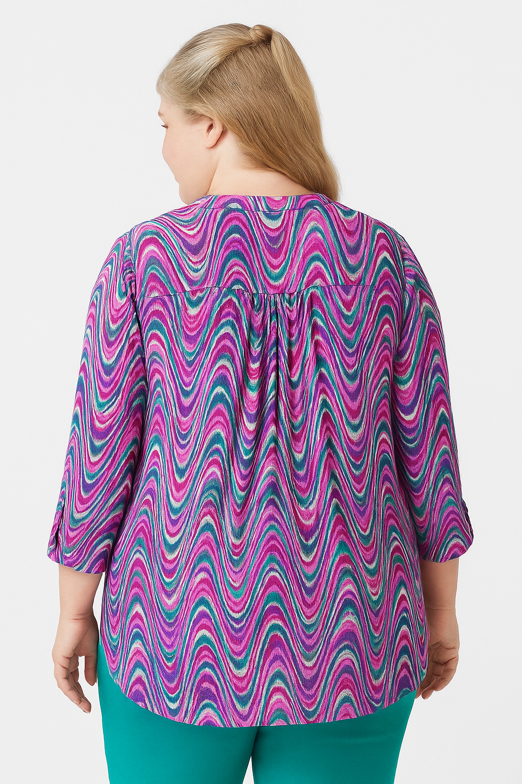 Plus Size Spring Chevron Lizzy Top