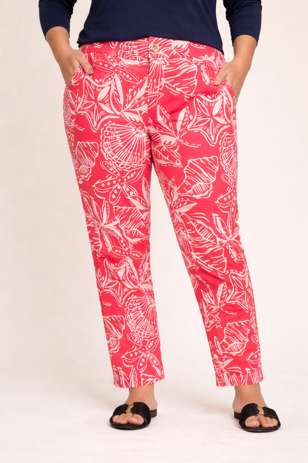 Sun-Protective Coral Print Pants