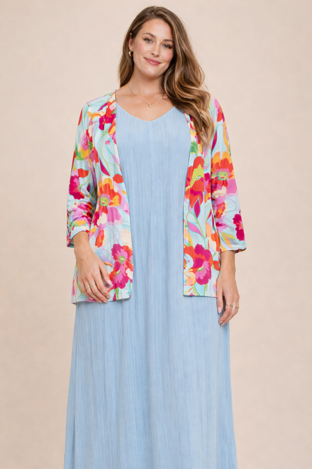 Riviera Cardigan | Lightweight Floral & Mosaic Kimono Jacket