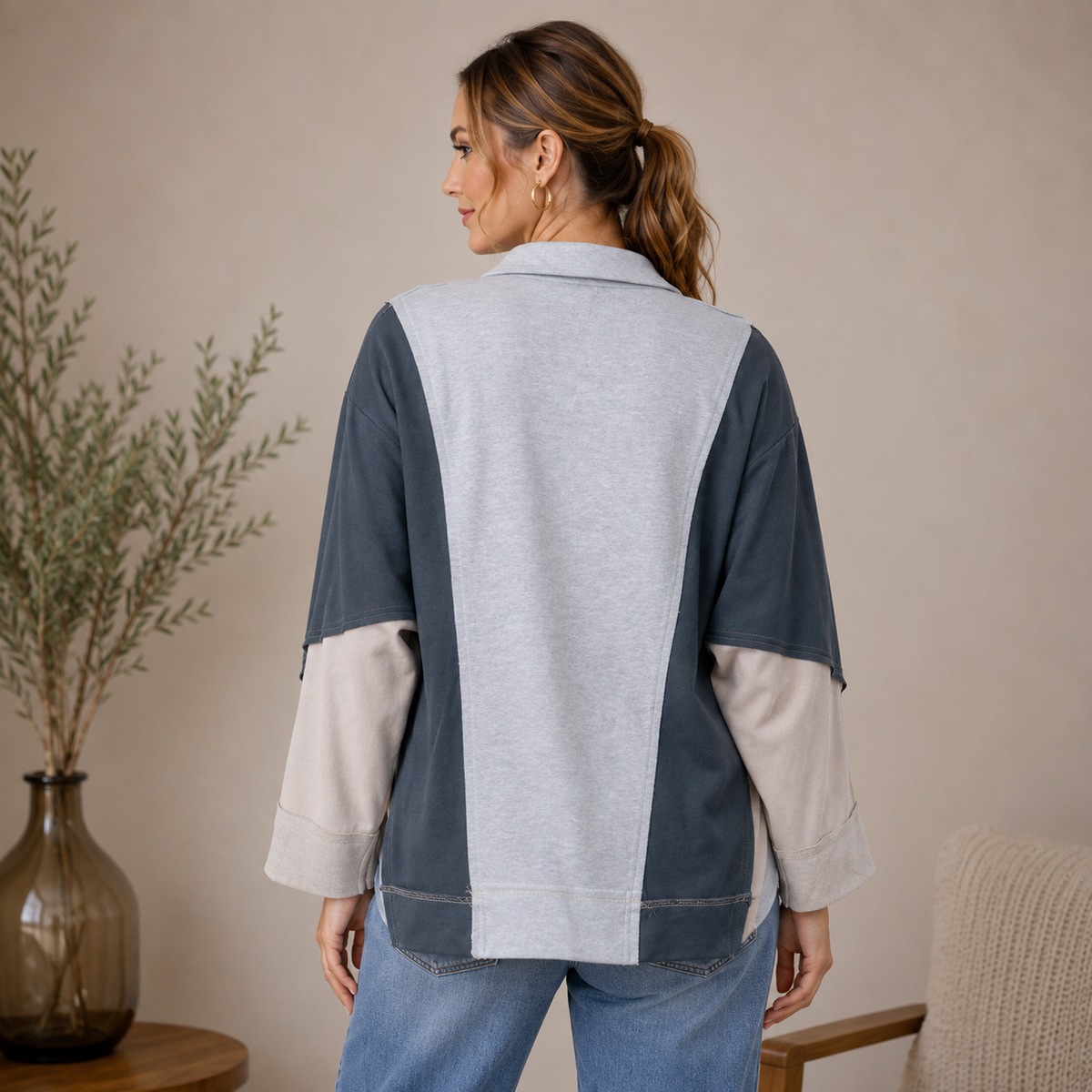Harbor Color Block Sweatshirt | Women's French Terry Top