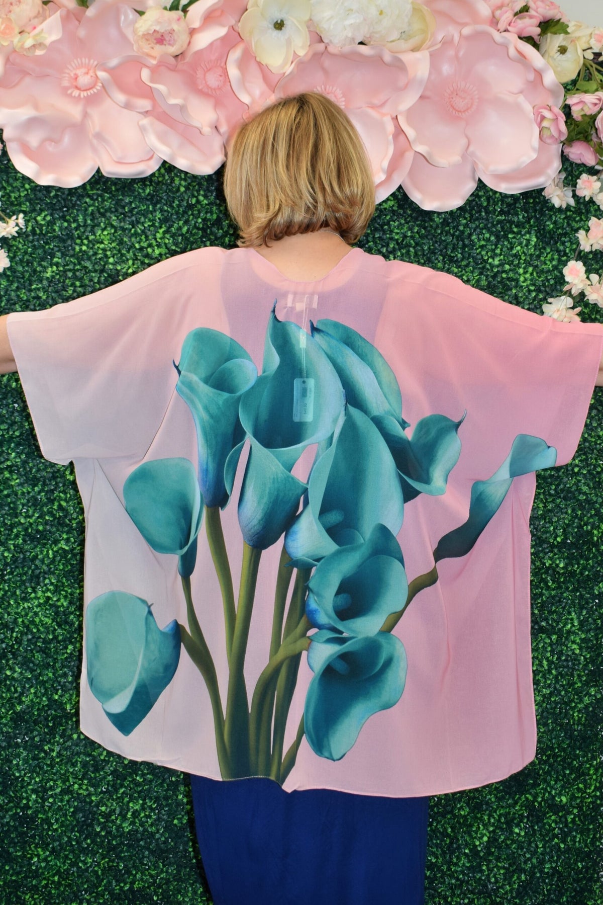 One Size Pink Calla-Lilly Kimono