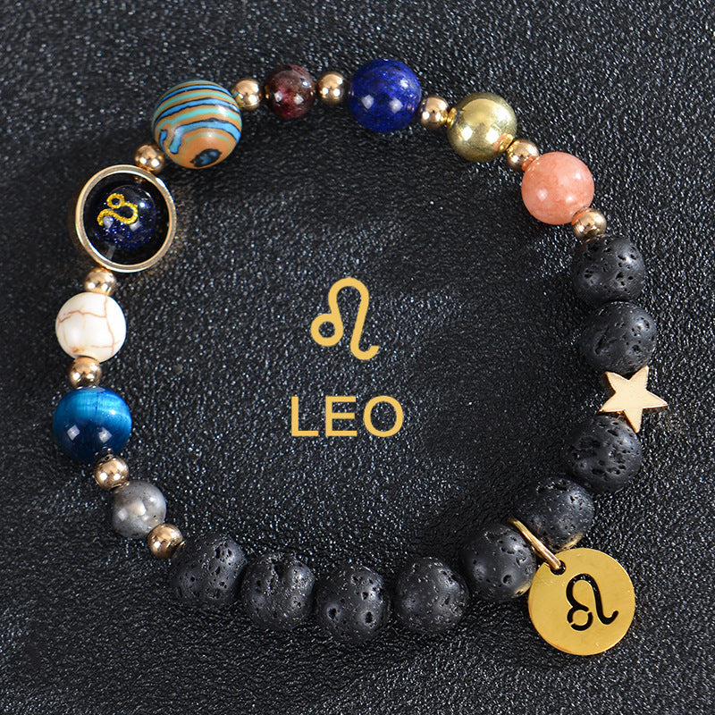 Solar System Zodiac Beaded Stretch Bracelet