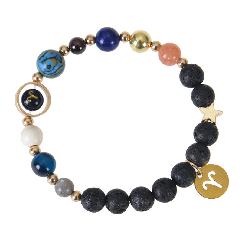 Solar System Zodiac Beaded Stretch Bracelet