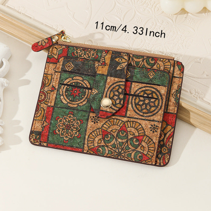 Boho Cork Card Holder & Zipper Coin Purse