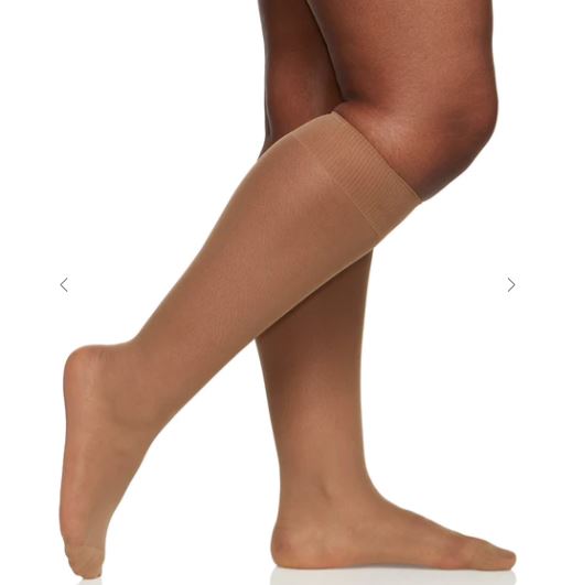 Queen All Day Sheer Knee High with Sandalfoot Toe