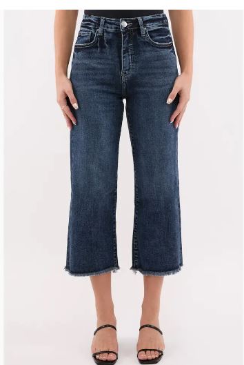 Dark Wash Cropped Jeans