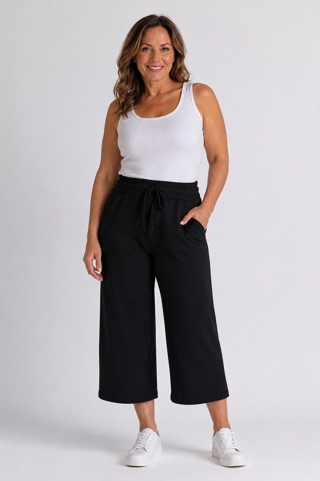 Soft Cropped Scuba Pants for Women