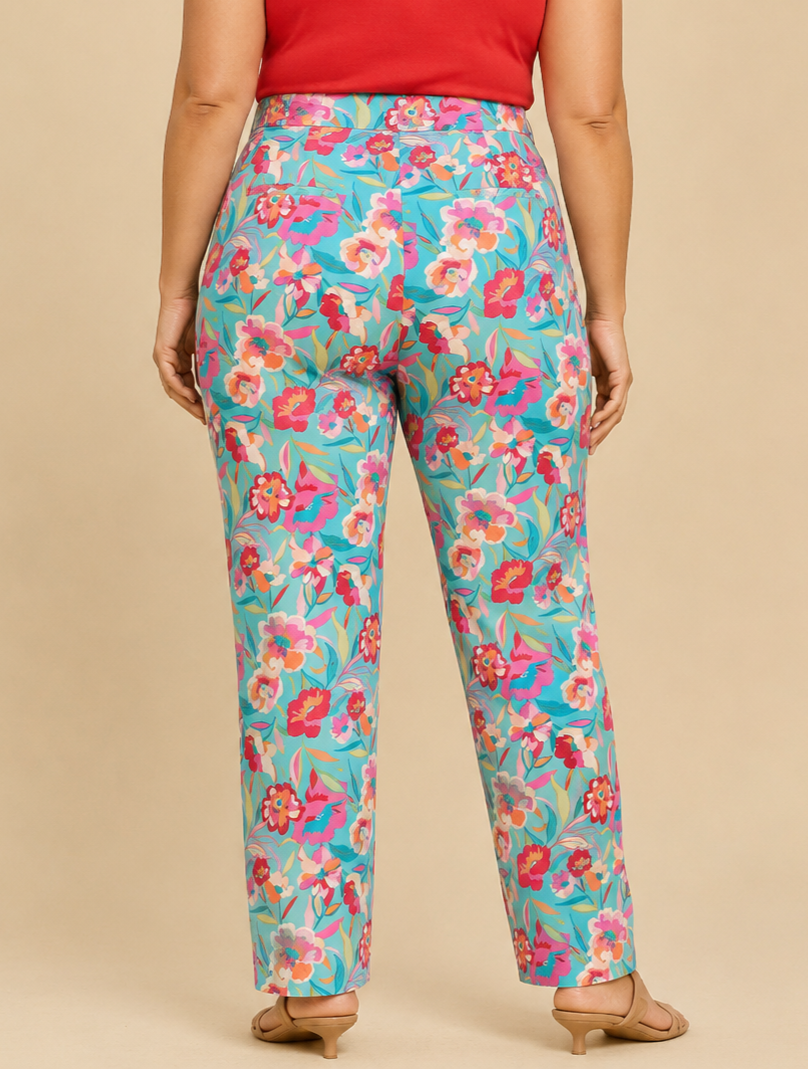 Dear Scarlett Floral Bloom Stretch Pants for Women