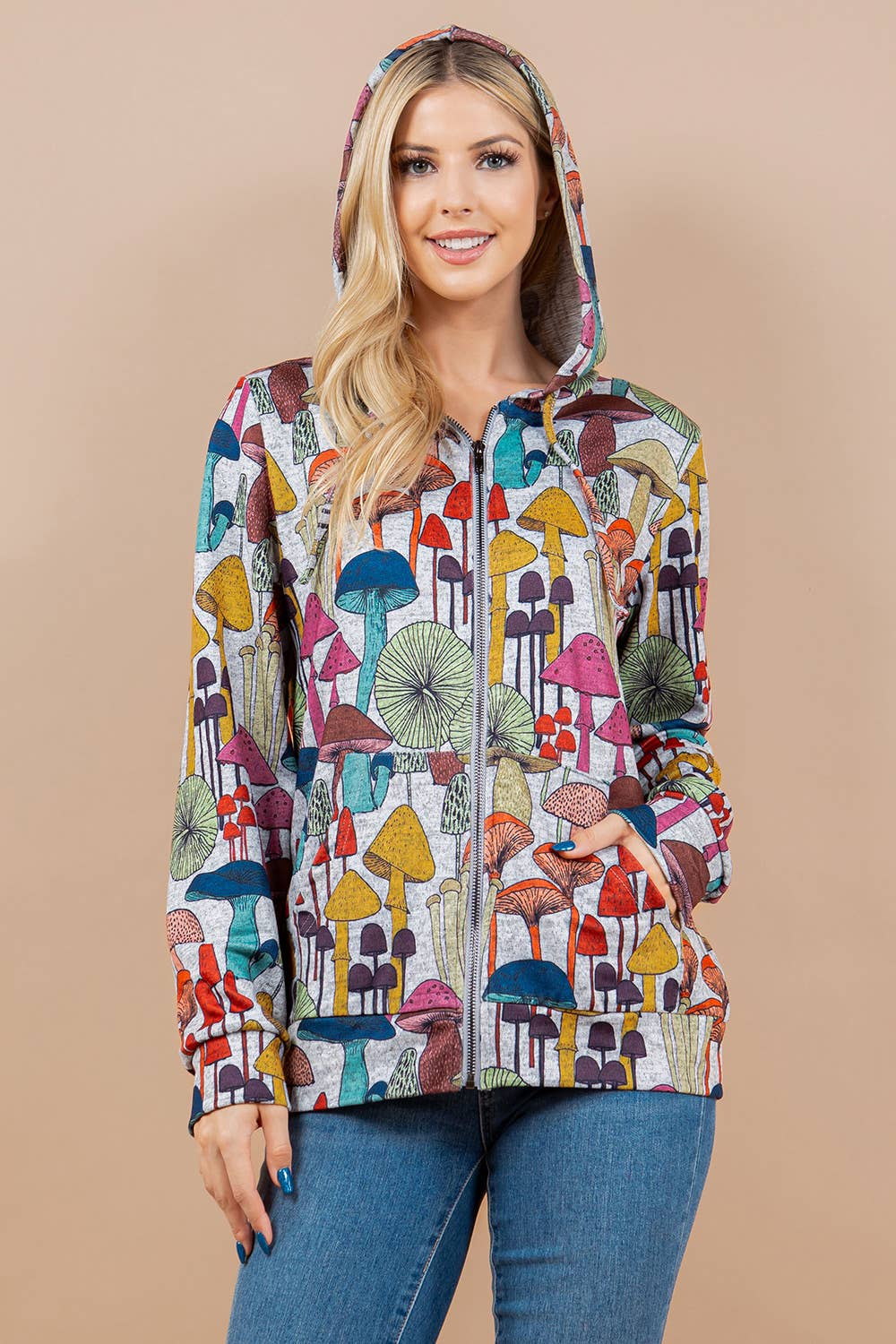 Mushroom Mood Zip Hoodie