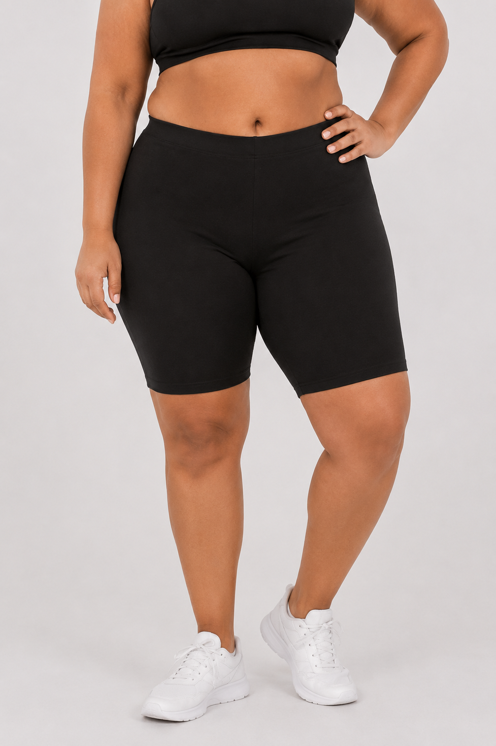 Women's Cotton Bike Shorts with Stretch | Plus Size
