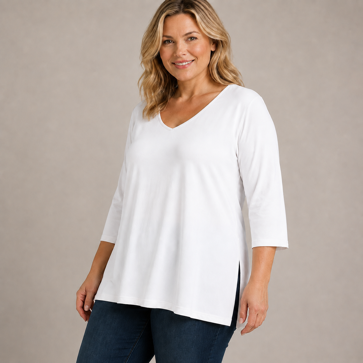 Women's V-Neck Tunic Top