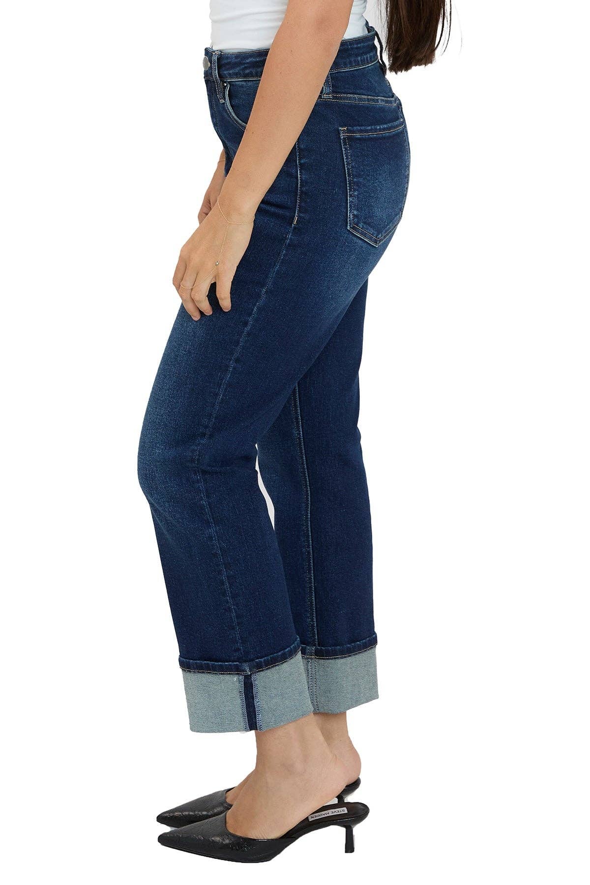 Dylan Cuffed Straight Leg Jeans-RP060500