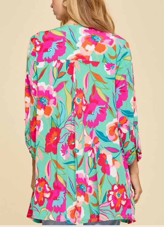 Riviera Cardigan | Lightweight Floral & Mosaic Kimono Jacket
