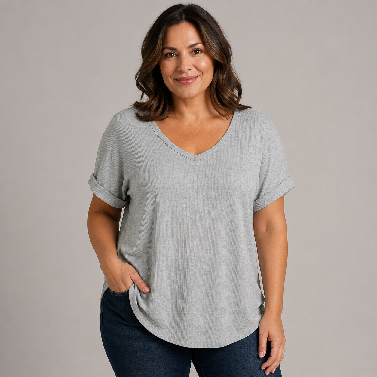 Heather Gray Everyday Ribbed Tee
