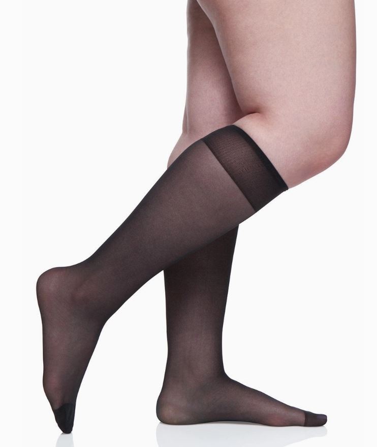 Queen All Day Sheer Knee-High 3 pack - Nude or Black