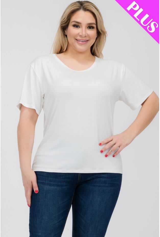 Butter Basic White Short Sleeve T-Shirt