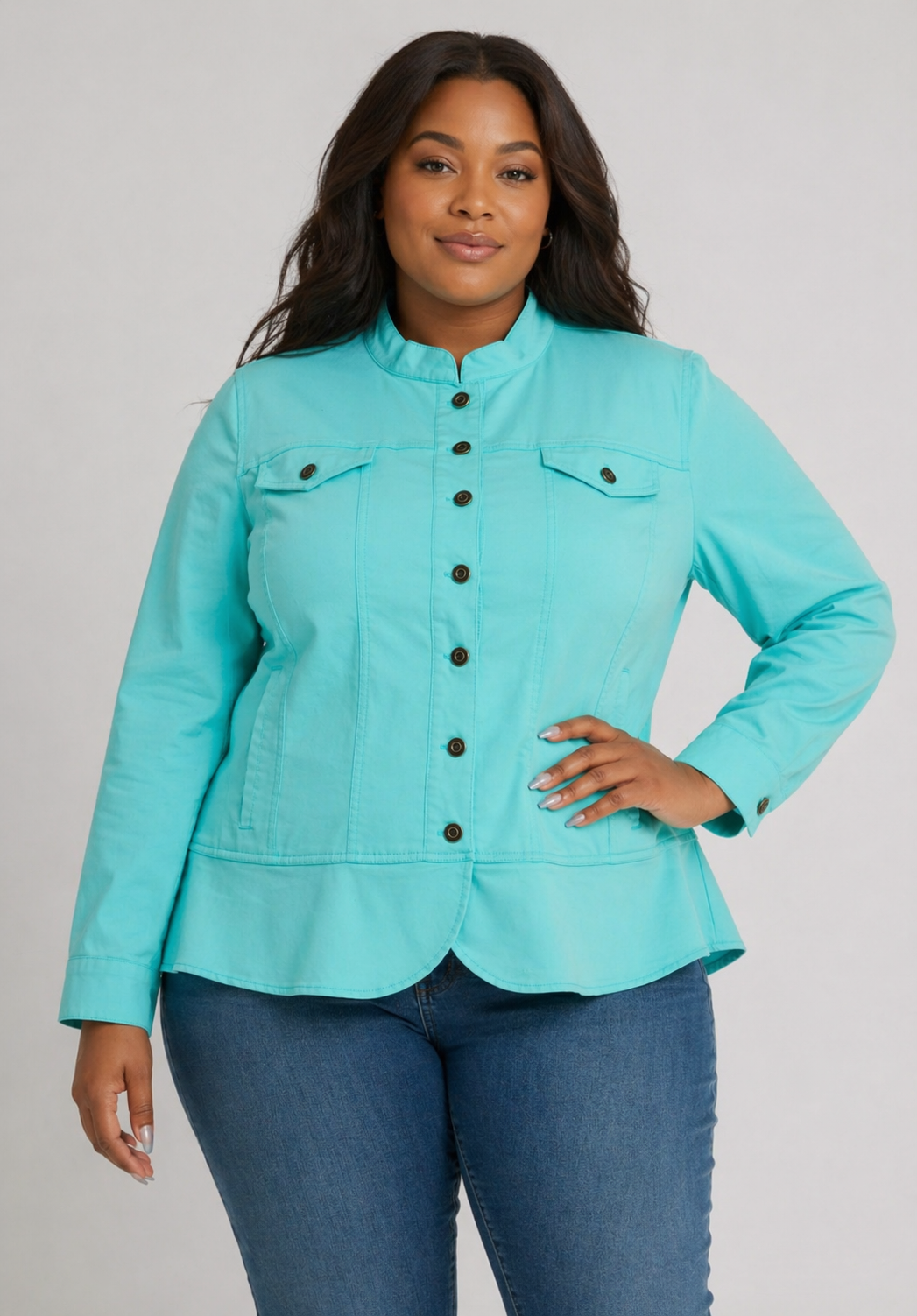 Plus Size Lightweight Shacket